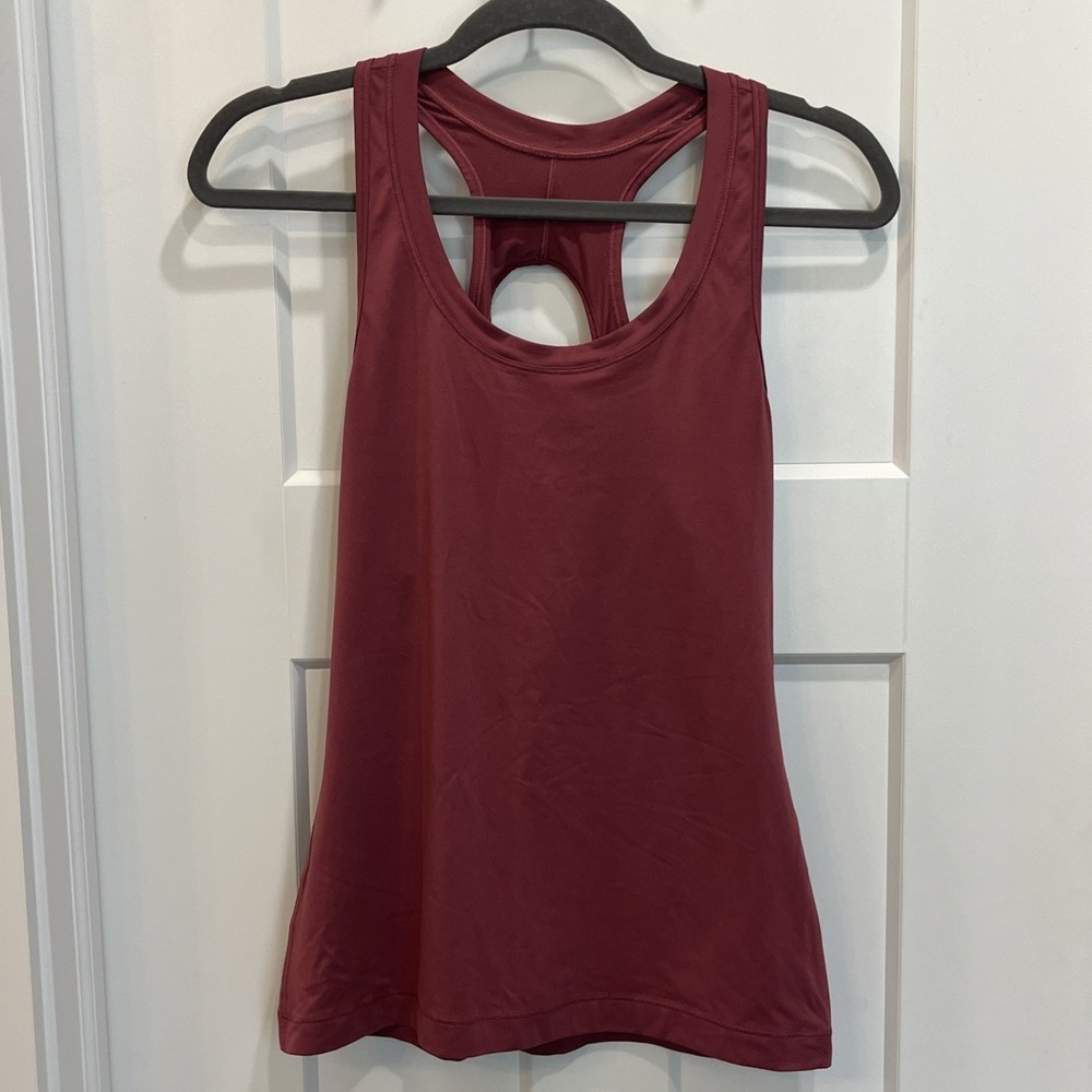 Athleta Women's Nitro Tank Top Sz S Keyhole Back Racerback Fitness Active Black